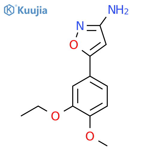 5-(3-ethoxy-4-methoxyphenyl)-1,2-oxazol-3-amine structure