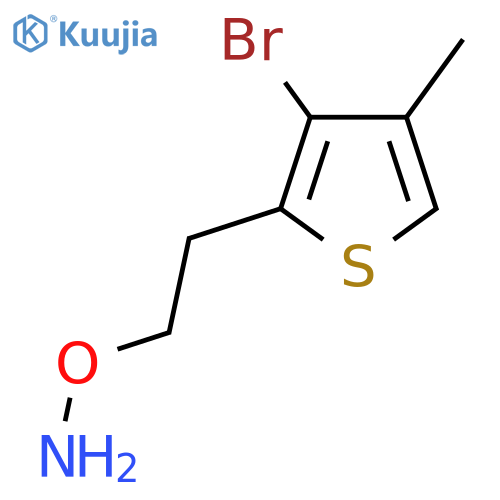 O-2-(3-bromo-4-methylthiophen-2-yl)ethylhydroxylamine structure