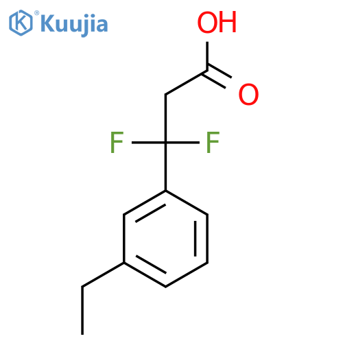 3-(3-ethylphenyl)-3,3-difluoropropanoic acid structure