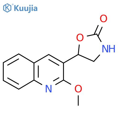 5-(2-methoxyquinolin-3-yl)-1,3-oxazolidin-2-one structure