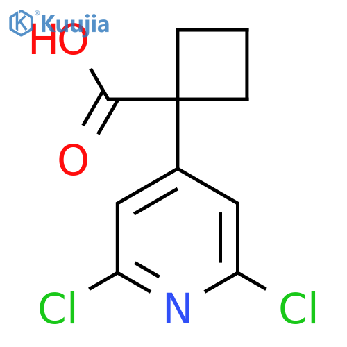 1-(2,6-dichloropyridin-4-yl)cyclobutane-1-carboxylic acid structure