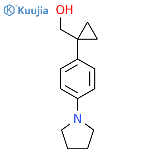 {1-4-(pyrrolidin-1-yl)phenylcyclopropyl}methanol structure
