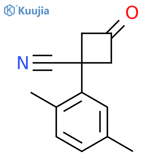 1-(2,5-dimethylphenyl)-3-oxocyclobutane-1-carbonitrile structure