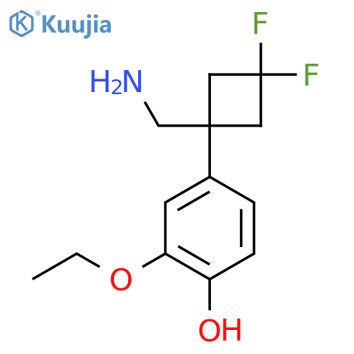 4-1-(aminomethyl)-3,3-difluorocyclobutyl-2-ethoxyphenol structure