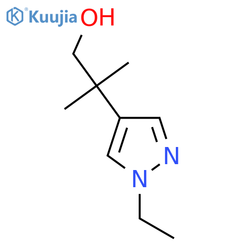 2-(1-ethyl-1H-pyrazol-4-yl)-2-methylpropan-1-ol structure