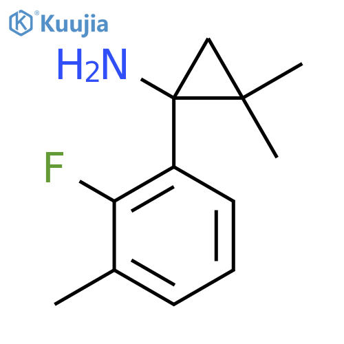 1-(2-fluoro-3-methylphenyl)-2,2-dimethylcyclopropan-1-amine structure
