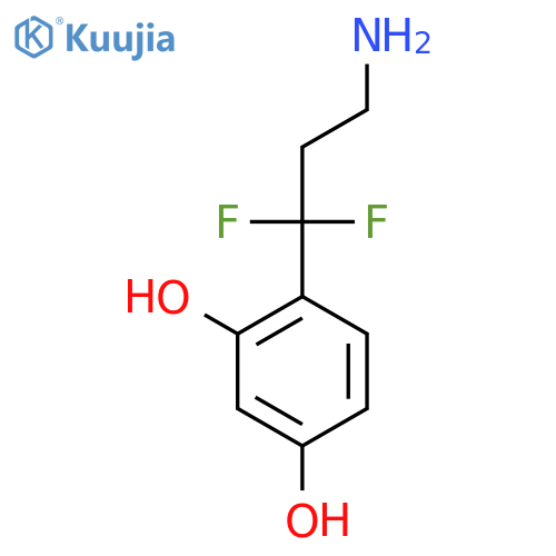 4-(3-amino-1,1-difluoropropyl)benzene-1,3-diol structure