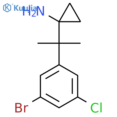 1-2-(3-bromo-5-chlorophenyl)propan-2-ylcyclopropan-1-amine structure