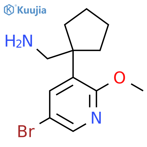 1-(5-bromo-2-methoxypyridin-3-yl)cyclopentylmethanamine structure