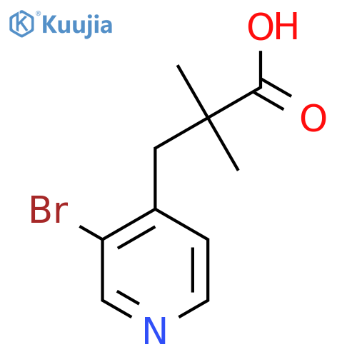 3-(3-bromopyridin-4-yl)-2,2-dimethylpropanoic acid structure