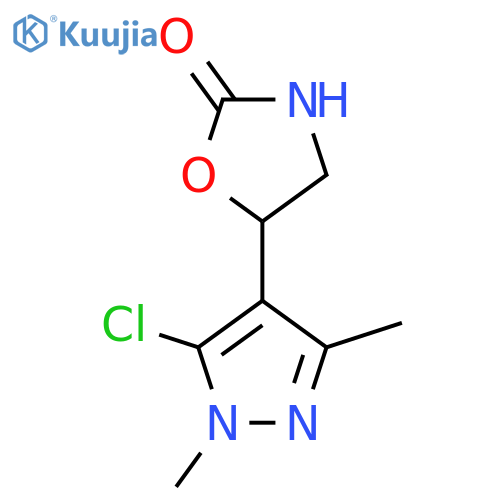 5-(5-chloro-1,3-dimethyl-1H-pyrazol-4-yl)-1,3-oxazolidin-2-one structure
