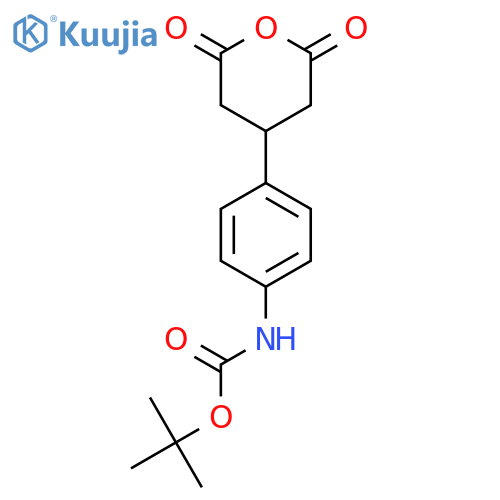 tert-butyl N-4-(2,6-dioxooxan-4-yl)phenylcarbamate structure