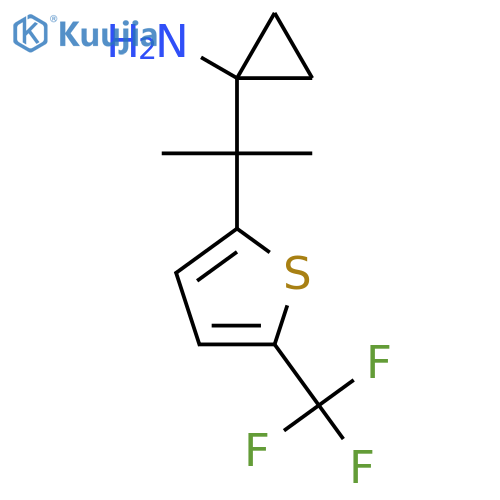 1-{2-5-(trifluoromethyl)thiophen-2-ylpropan-2-yl}cyclopropan-1-amine structure