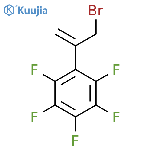 1-(3-bromoprop-1-en-2-yl)-2,3,4,5,6-pentafluorobenzene structure