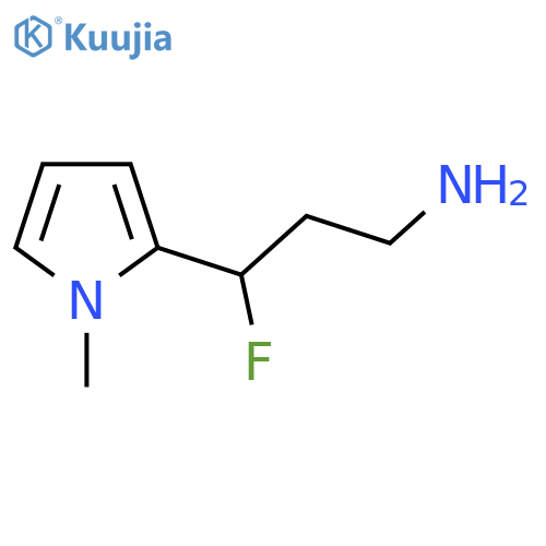 3-fluoro-3-(1-methyl-1H-pyrrol-2-yl)propan-1-amine structure