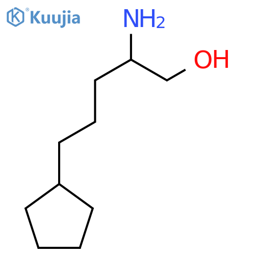 2-amino-5-cyclopentylpentan-1-ol structure