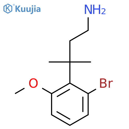 3-(2-bromo-6-methoxyphenyl)-3-methylbutan-1-amine structure