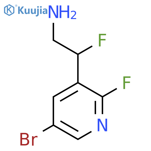 2-(5-bromo-2-fluoropyridin-3-yl)-2-fluoroethan-1-amine structure