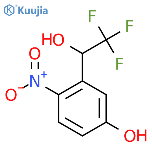 4-nitro-3-(2,2,2-trifluoro-1-hydroxyethyl)phenol structure