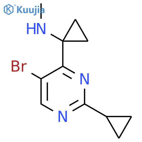1-(5-bromo-2-cyclopropylpyrimidin-4-yl)-N-methylcyclopropan-1-amine structure