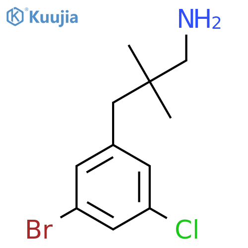 3-(3-bromo-5-chlorophenyl)-2,2-dimethylpropan-1-amine structure