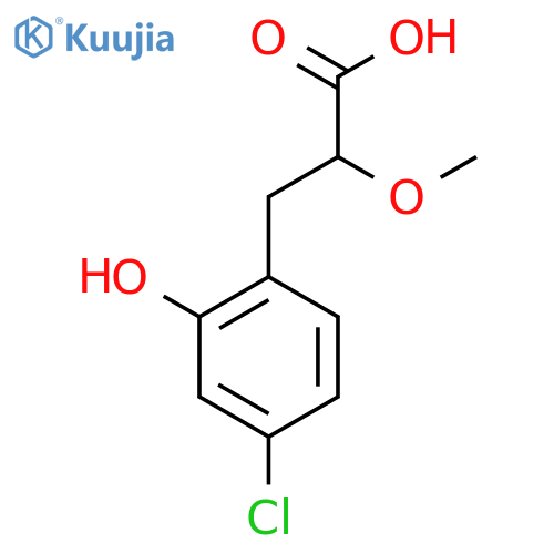 3-(4-chloro-2-hydroxyphenyl)-2-methoxypropanoic acid structure