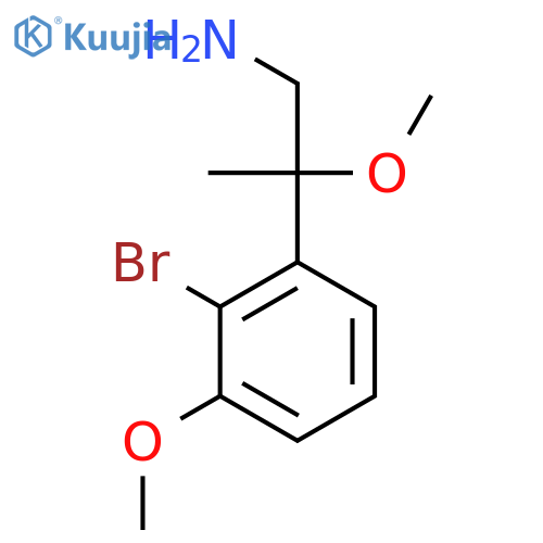 2-(2-bromo-3-methoxyphenyl)-2-methoxypropan-1-amine structure
