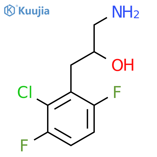 1-amino-3-(2-chloro-3,6-difluorophenyl)propan-2-ol structure
