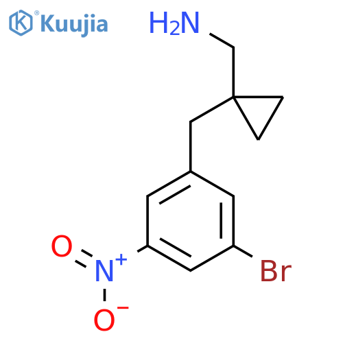 {1-(3-bromo-5-nitrophenyl)methylcyclopropyl}methanamine structure