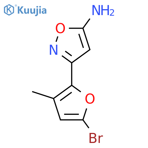 3-(5-bromo-3-methylfuran-2-yl)-1,2-oxazol-5-amine structure