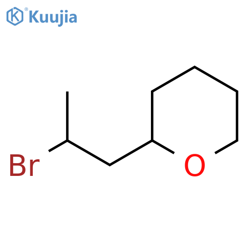 2-(2-bromopropyl)oxane structure