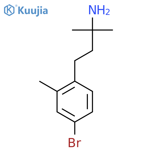 4-(4-bromo-2-methylphenyl)-2-methylbutan-2-amine structure