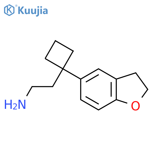 2-1-(2,3-dihydro-1-benzofuran-5-yl)cyclobutylethan-1-amine structure