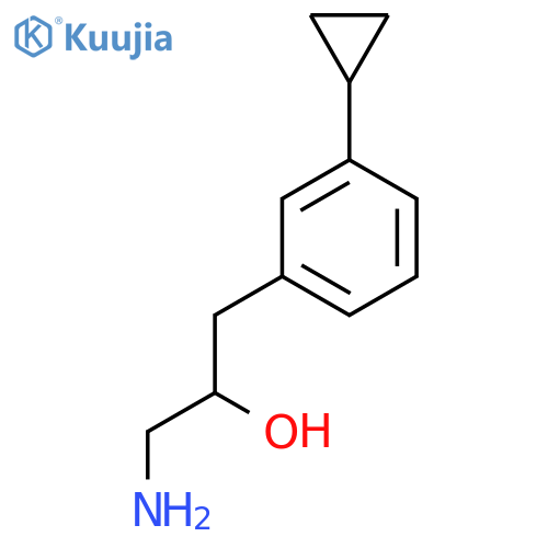 1-amino-3-(3-cyclopropylphenyl)propan-2-ol structure