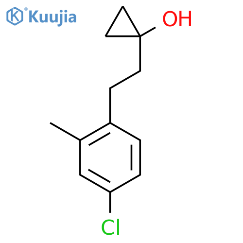1-2-(4-chloro-2-methylphenyl)ethylcyclopropan-1-ol structure