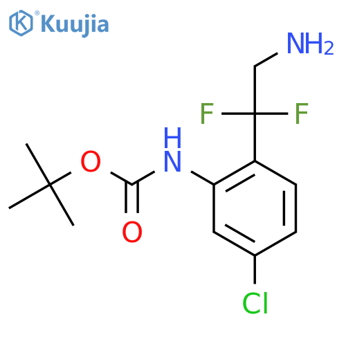 tert-butyl N-2-(2-amino-1,1-difluoroethyl)-5-chlorophenylcarbamate structure