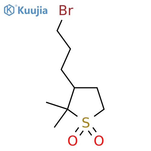 3-(3-bromopropyl)-2,2-dimethyl-1lambda6-thiolane-1,1-dione structure