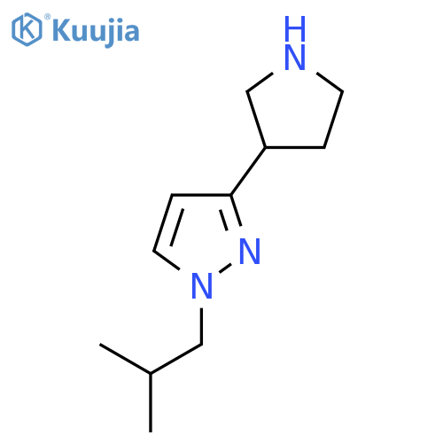 1-(2-methylpropyl)-3-(pyrrolidin-3-yl)-1H-pyrazole structure