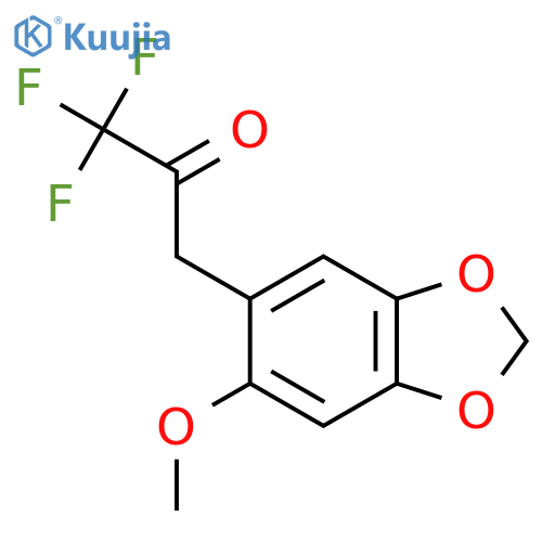 1,1,1-trifluoro-3-(6-methoxy-1,3-dioxaindan-5-yl)propan-2-one structure