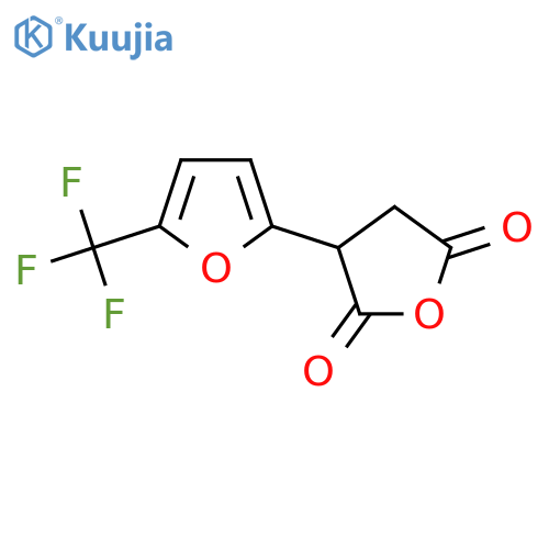 3-5-(trifluoromethyl)furan-2-yloxolane-2,5-dione structure