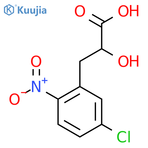 3-(5-chloro-2-nitrophenyl)-2-hydroxypropanoic acid structure