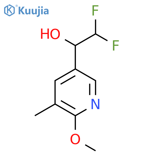 2,2-Difluoro-1-(6-methoxy-5-methylpyridin-3-yl)ethan-1-ol structure