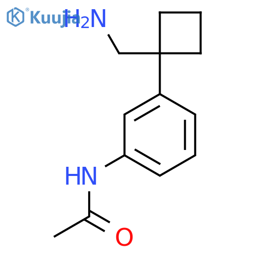 N-{3-1-(aminomethyl)cyclobutylphenyl}acetamide structure