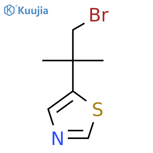 5-(1-bromo-2-methylpropan-2-yl)-1,3-thiazole structure