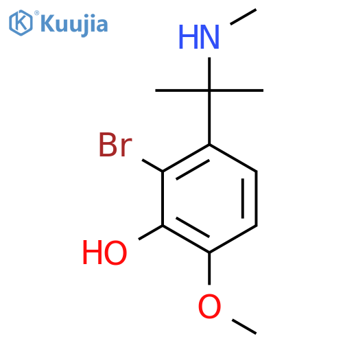 2-bromo-6-methoxy-3-2-(methylamino)propan-2-ylphenol structure