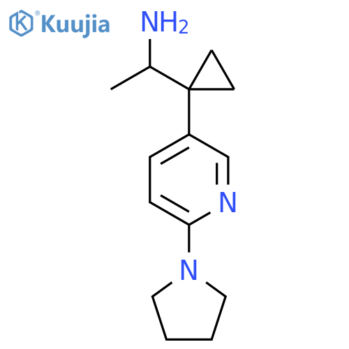 1-{1-6-(pyrrolidin-1-yl)pyridin-3-ylcyclopropyl}ethan-1-amine structure