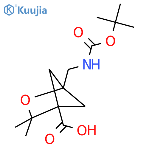 1-({(tert-butoxy)carbonylamino}methyl)-3,3-dimethyl-2-oxabicyclo2.1.1hexane-4-carboxylic acid structure