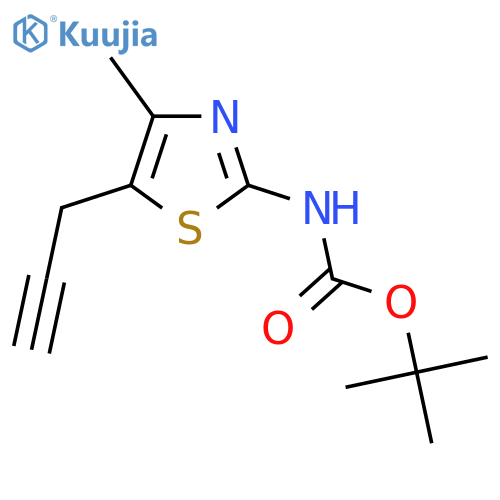 tert-butyl N-[4-methyl-5-(prop-2-yn-1-yl)-1,3-thiazol-2-yl]carbamate structure