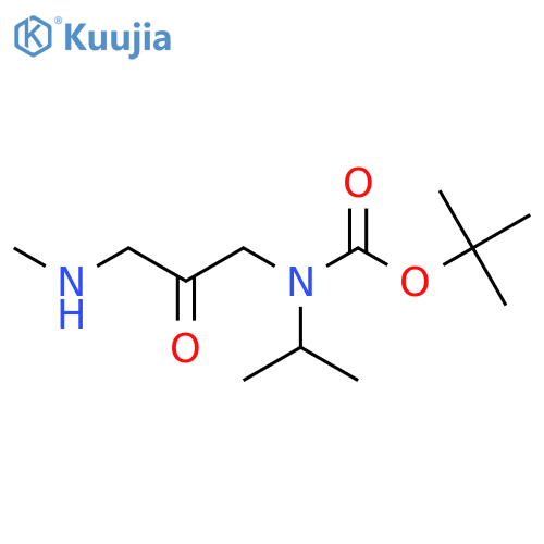 tert-butyl N-3-(methylamino)-2-oxopropyl-N-(propan-2-yl)carbamate structure