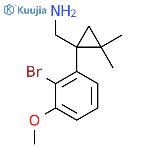 1-(2-bromo-3-methoxyphenyl)-2,2-dimethylcyclopropylmethanamine structure